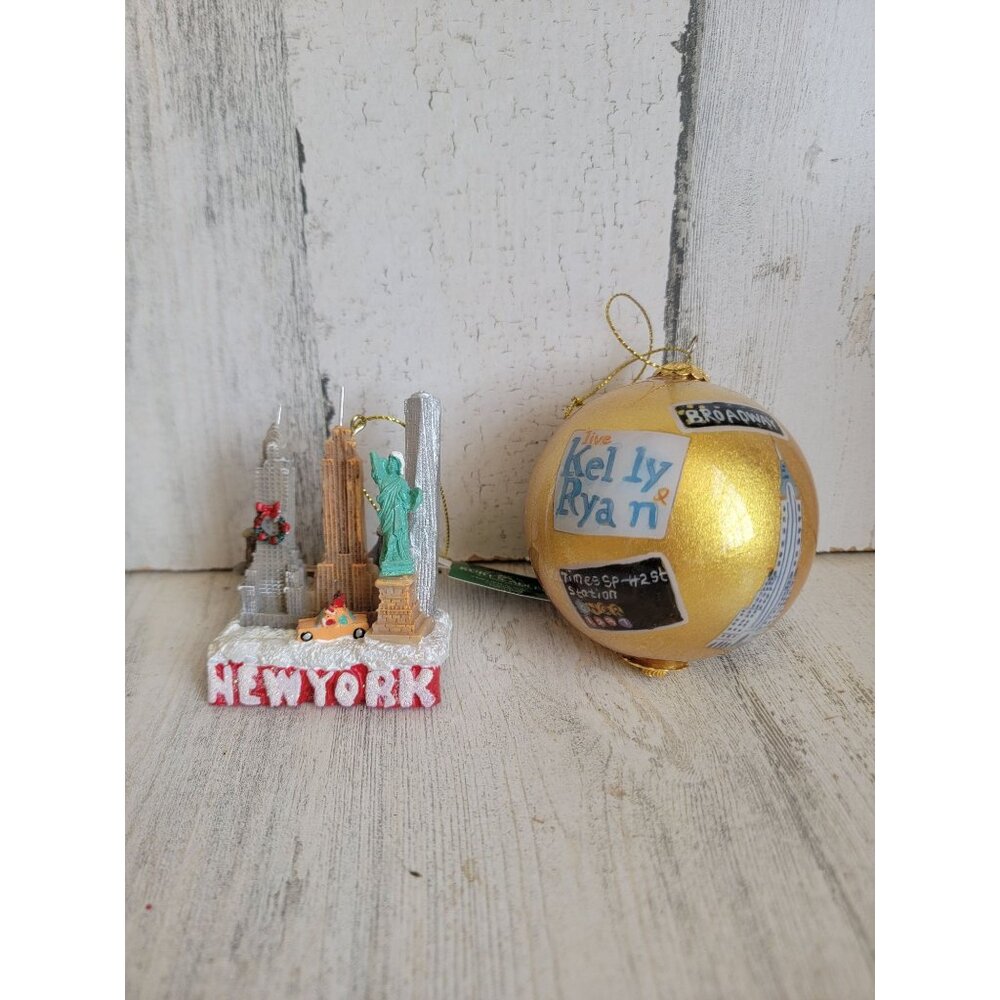 New York Broadway Lady Liberty ball ornament variety Xmas set unique‎